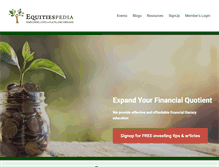 Tablet Screenshot of equitiespedia.com